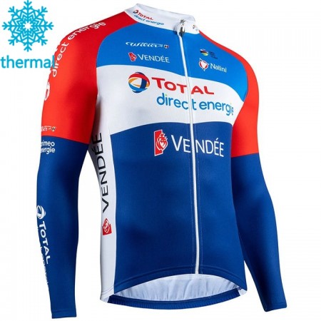 Maillot Cyclisme 2020 Total Direct Energie Hiver Thermal Fleece N001